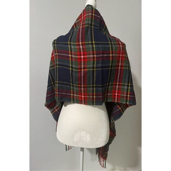 Land’s End plaid multicolor scarf - Picture 5 of 7